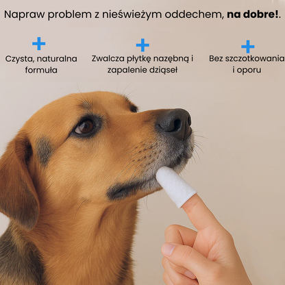 WoofSmile™ Naturalne chusteczki do higieny jamy ustnej zwierząt (50szt)