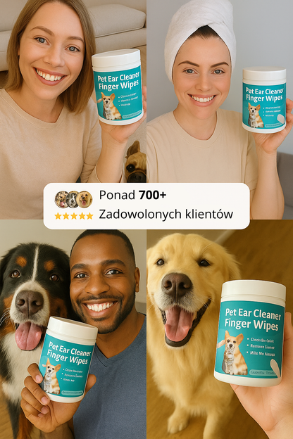 WoofSmile™ Naturalne chusteczki do higieny uszu zwierząt (50szt)