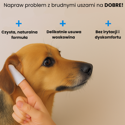 WoofSmile™ Naturalne chusteczki do higieny uszu zwierząt (50szt)